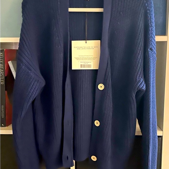NEW Tradlands Deep Blue Women's COTTON Cardigan - Picture 5 of 8
